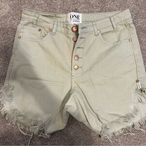 ONE Teaspoon Frankie’s Button Front Shorts